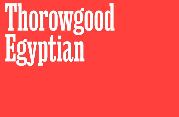 Przykład czcionki Thorowgood Egyptian